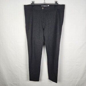 Betabrand Womens Gray Straight Leg Mid Rise Dress Pants Faux Pockets Size XL
